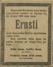 Ernsti Jensen, death notice