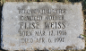 Elise Weiss, died 1997, buried New Montefiore