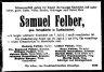 Samuel Felber death