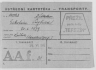 Siegfried Ekstein, transport card, AAf 31