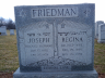 Grave of Joseph and Regina Friedman