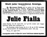 Julie Fialla death notice