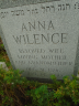 Anna Wilence, buried Montefiore.  Courtesy A.E. Jordan.